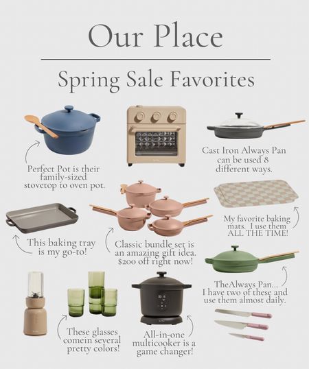 I’ve used Our Place products for many years now and it’s one of my favorite brands.  Their pans and baking items are constantly in use in our kitchen.  Definitely check out their spring sale!!!

#LTKsalealert #LTKhome