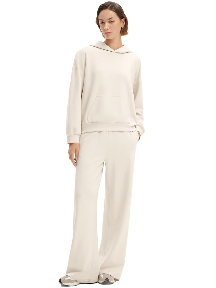 SUUKSESS Women 2 Piece Sets 2025 Oversized Hoodie Sweatshirt Wide Leg Sweatpants | Amazon (US)