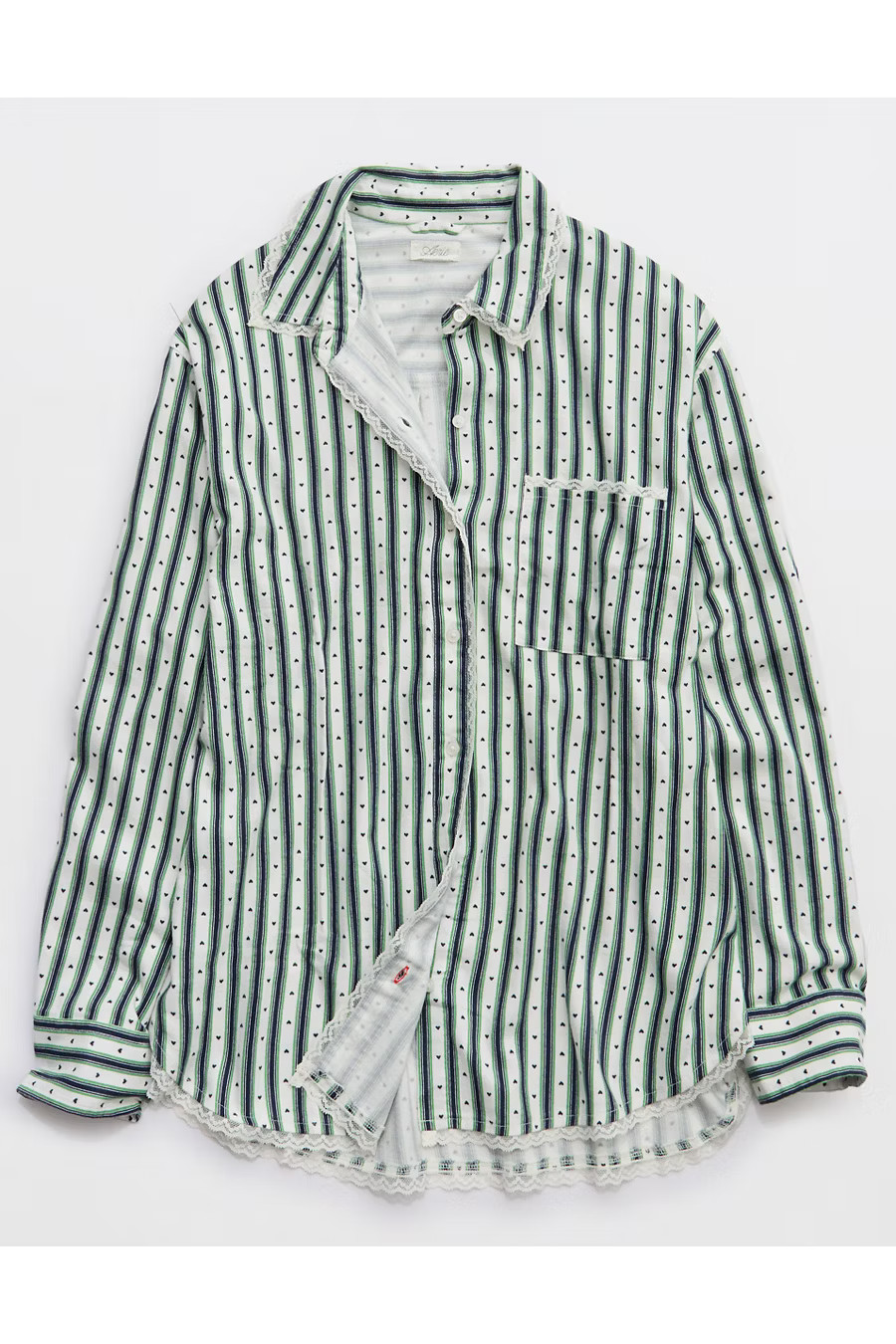 Aerie Flannel Pajama Shirt Women's Navy XXS | American Eagle Outfitters (US & CA)