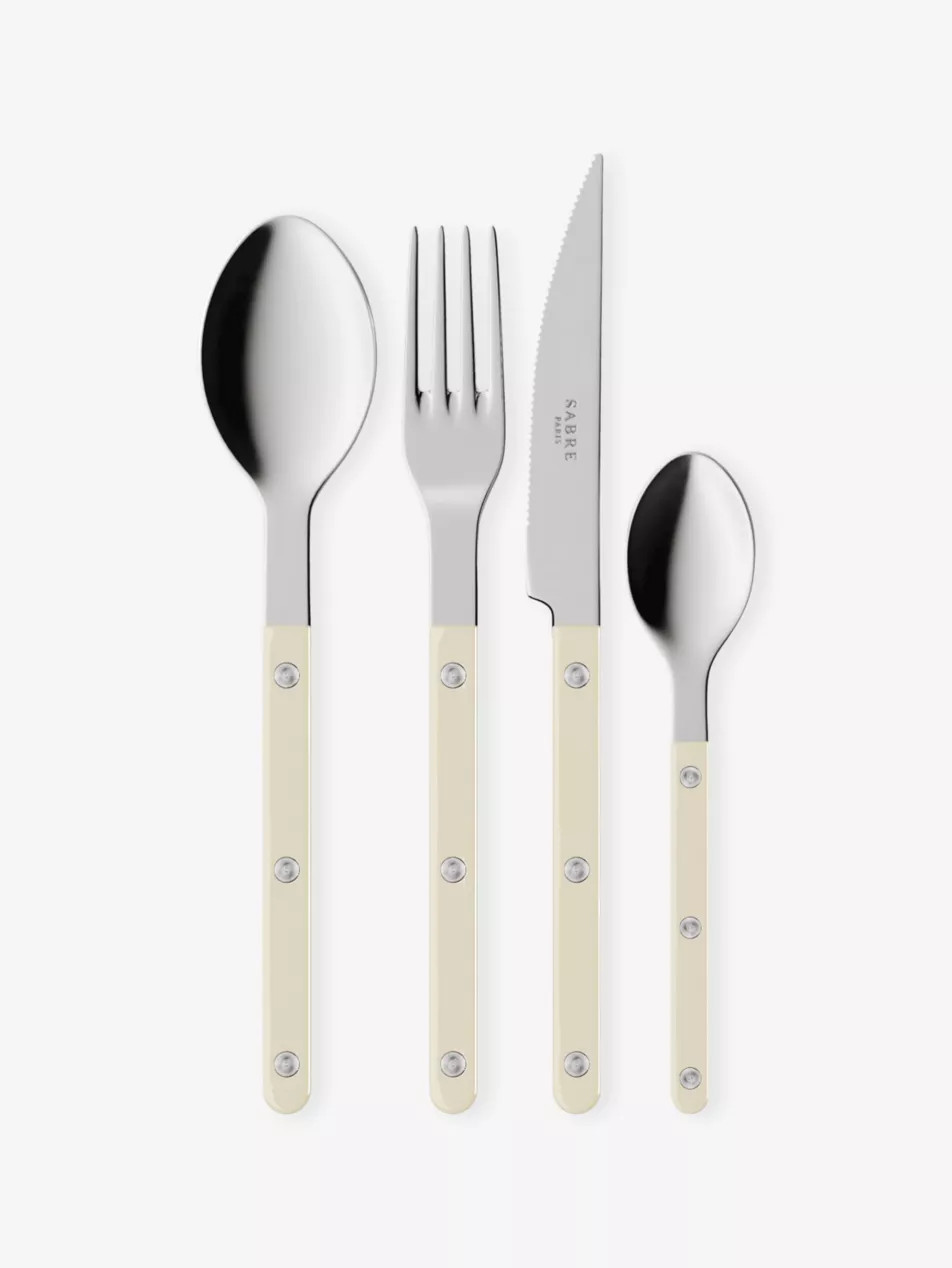 Bistrot stainless-steel and acrylic cutlery set of 24 | Selfridges