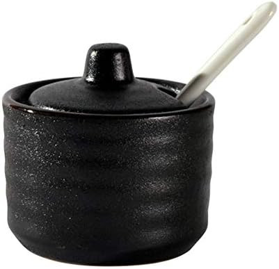 Ceramis Japanese Mini Sugar Bowl Seasoning Pot Salt Pepper Storage Jar with Lid Spoon,70ml | Amazon (US)