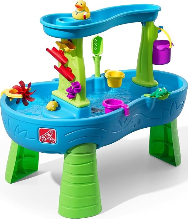 Step2 Rain Showers Splash Pond Water Table | Kids Water Play Table with 13-Pc Accessory Set, Multicolor, Small Pack | Amazon (US)