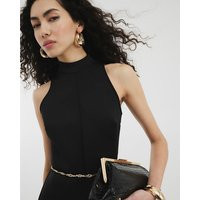 River Island Black Sleeveless High Neck Top | River Island UK & IE