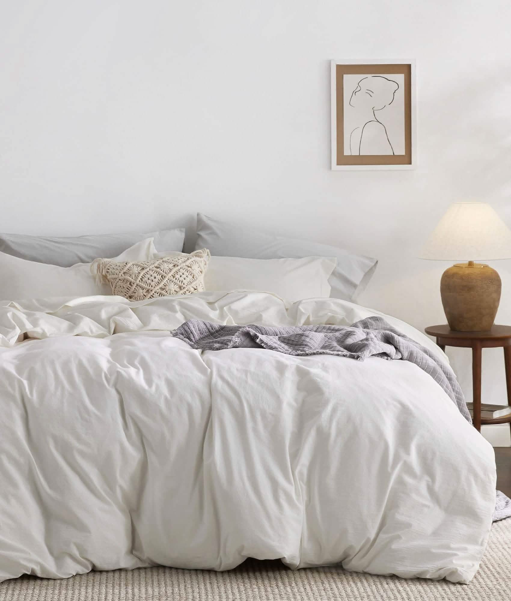 100% Washed Cotton Duvet Cover | Bedsure