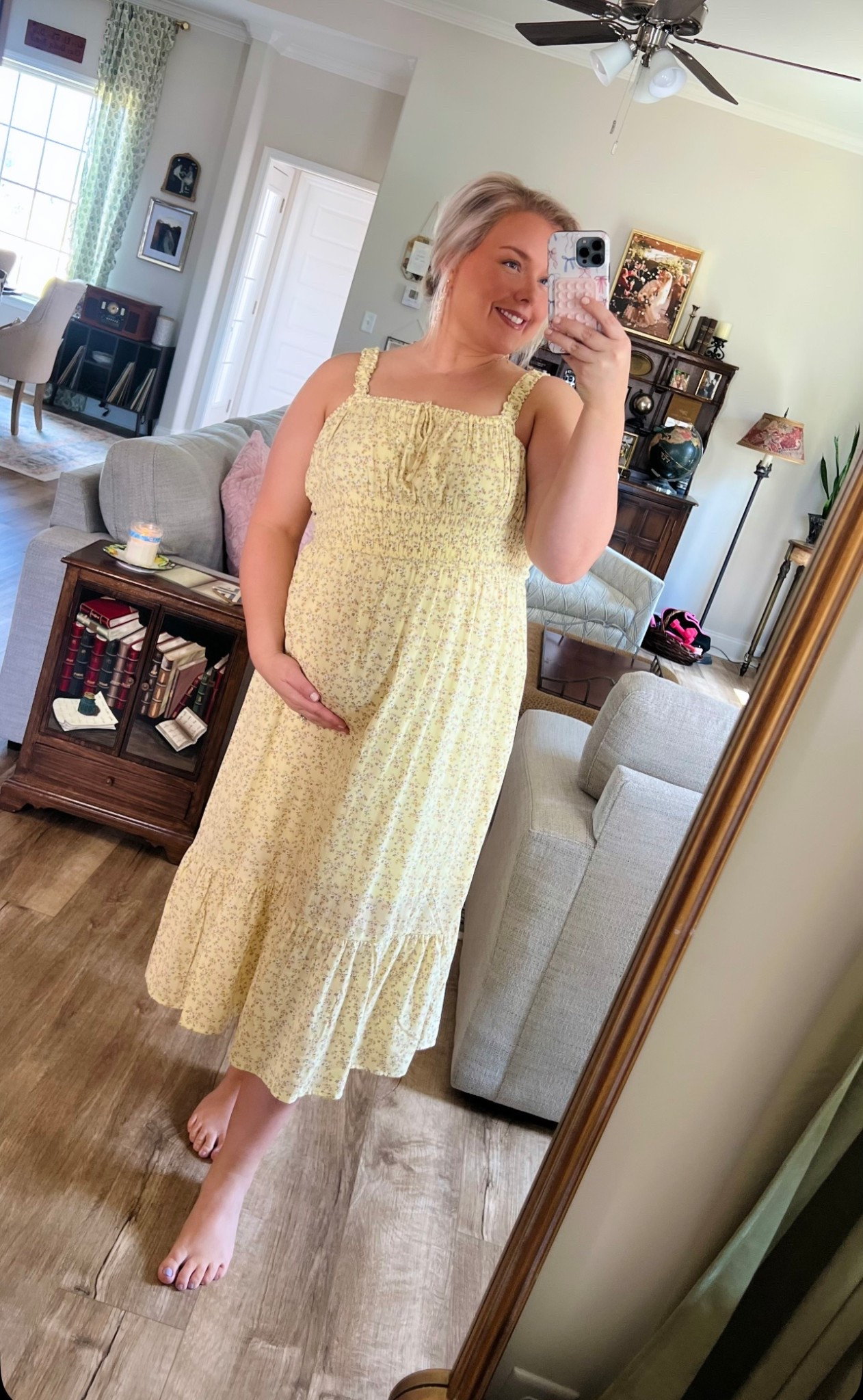 Spring dress from Walmart! Perfect for maternity or not!💐✨

#LTKSeasonal #LTKBump #LTKMidsize