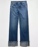 AE Stretch High-Waisted Stovepipe Cuffed Jean | American Eagle Outfitters (US & CA)