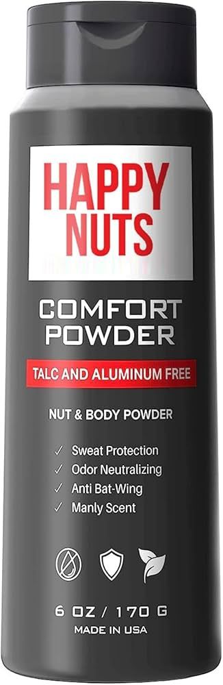 Happy Nuts Comfort Powder - Anti-Chafing, Sweat Defense & Odor Control for The Groin, Feet, and B... | Amazon (US)