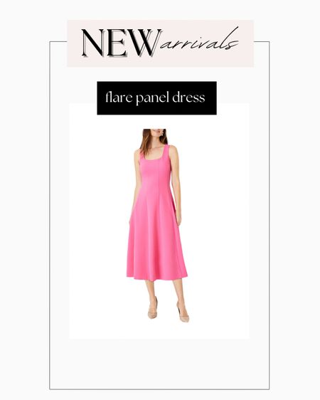 Pink flare dress 
Midi dress
Summer dress