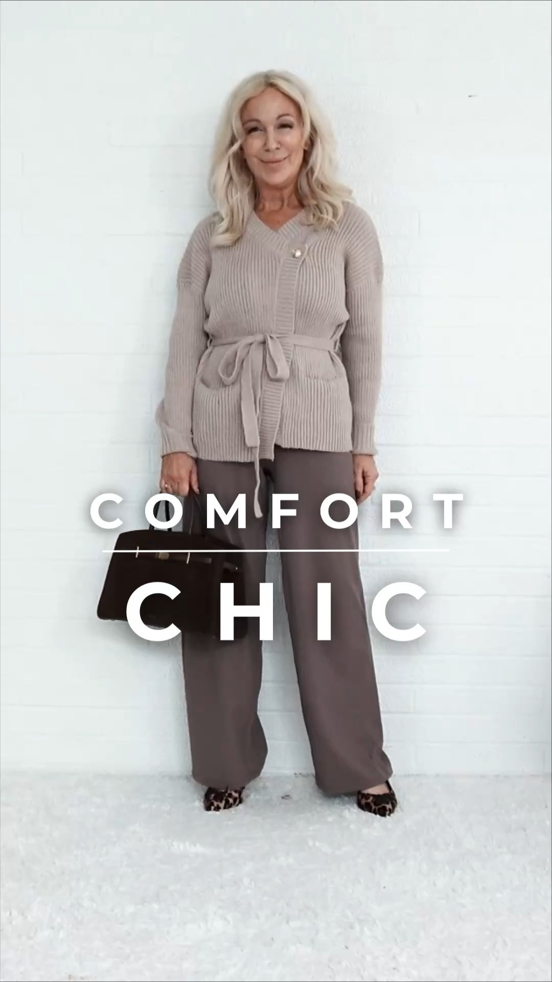 Comfort Chic 🤍

This is my favorite place to live style-wise — where comfort and chic coexist beautifully.

A soft tie-waist sweater gives shape without restriction.
Dressy yoga pants move with you, not against you.
Low leopard heels add just enough personality without overpowering the outfit.

One of my favorite rules for women 45+: keep prints in the accessories.
It keeps the look modern, intentional, and effortless.

Style isn’t about suffering for fashion — it’s about choosing pieces that support you while still feeling polished.

Comfort and chic aren’t opposites.
They’re partners.

#LTKSeasonal #LTKOver40 #LTKPetite