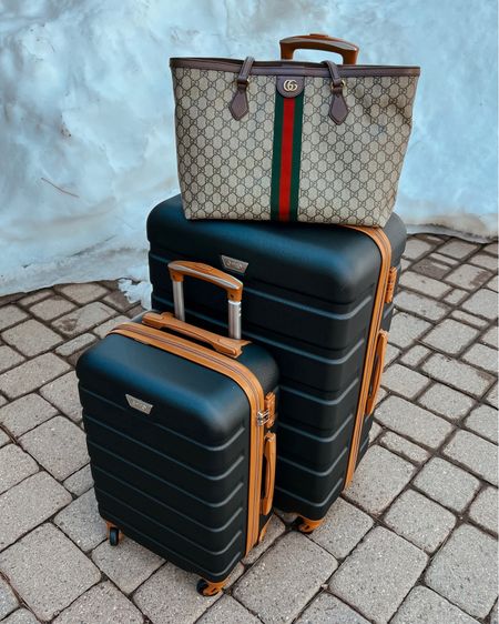 New amazon luggage…I love this set…we have the black and the white set ( haven’t used the white but j hear it cleans up super easy) 
Go to travel Gucci tote bag .. great for weekend life with kiddos ..linking the insert I use 
Travel must haves 
Mothers Day gift ideas

#LTKGiftGuide #LTKItBag #LTKTravel