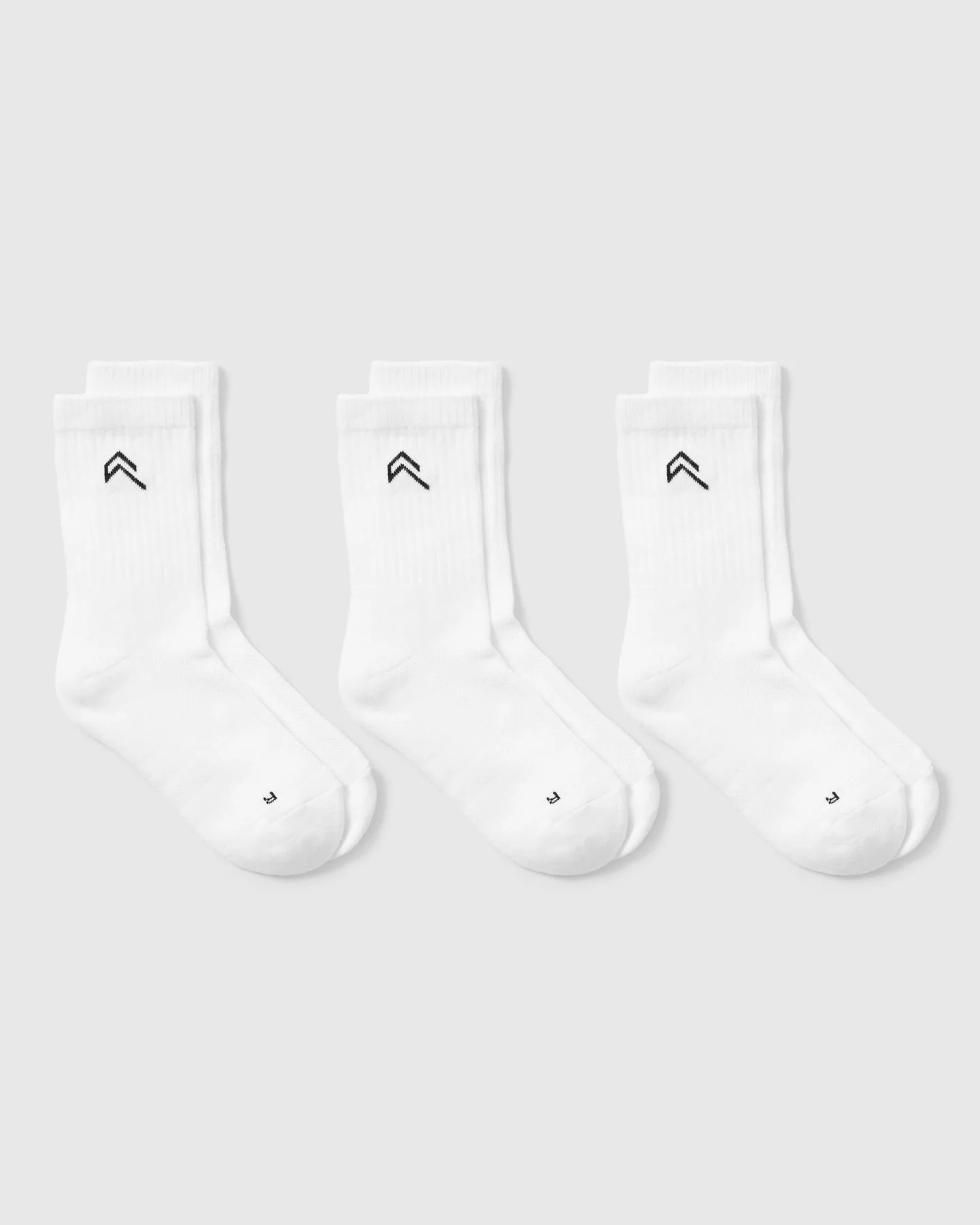 Crew Socks 3 Pack 
 White/Black | Oner Active (UK / US)