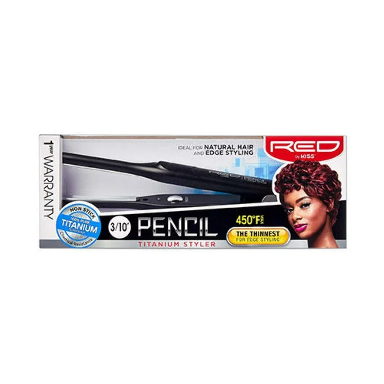 RED by KISS Titanium Styler Pencil Flat Iron 3/10" – Ultra-Precise Edge & Pixie Cut Styling, 45... | Walmart (US)
