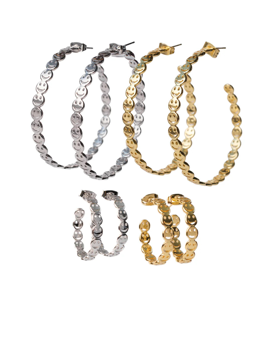 Little Miss Smiley Face 316L Stainless Steel Hoops | KC Chic Designs
