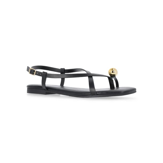 Time and Tru Women's Embellished Toe Ring Sandals | Walmart (US)