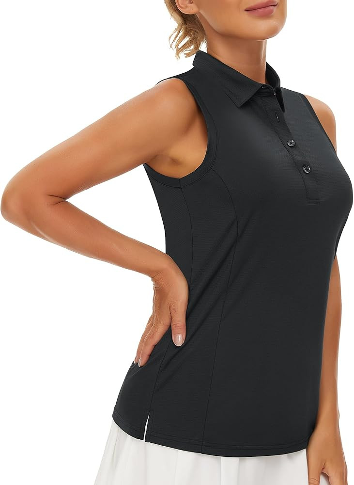 Casei Women's Sleeveless Golf Polo Shirts UPF 50+ Quick Dry Collared Polo Shirts Athletic Tank To... | Amazon (US)