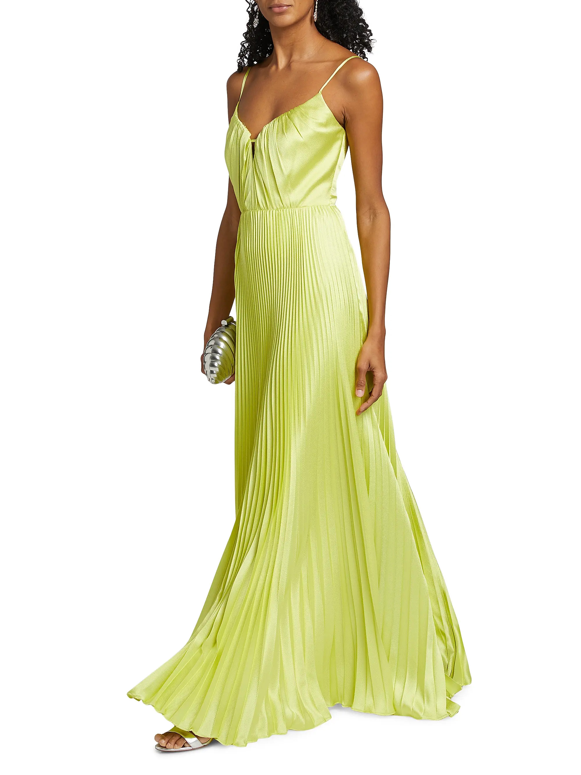 Perle Pleated Satin Gown | Saks Fifth Avenue
