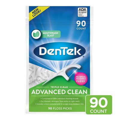 DenTek Advanced Clean Floss Picks for Tight Teeth - 90ct | Target