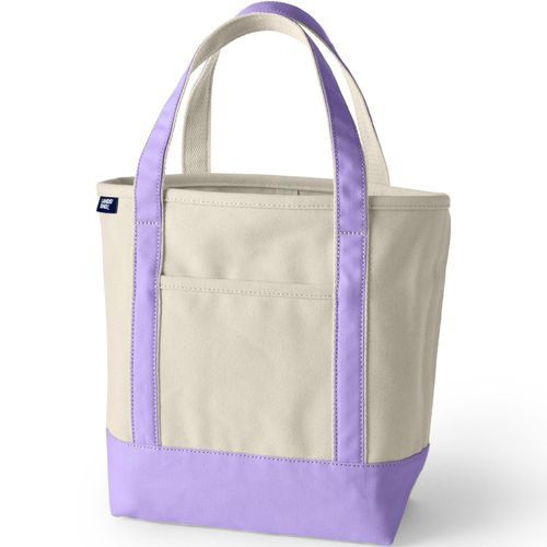 Medium Natural 5 Pocket Open Top Canvas Tote Bag | Lands' End (US)