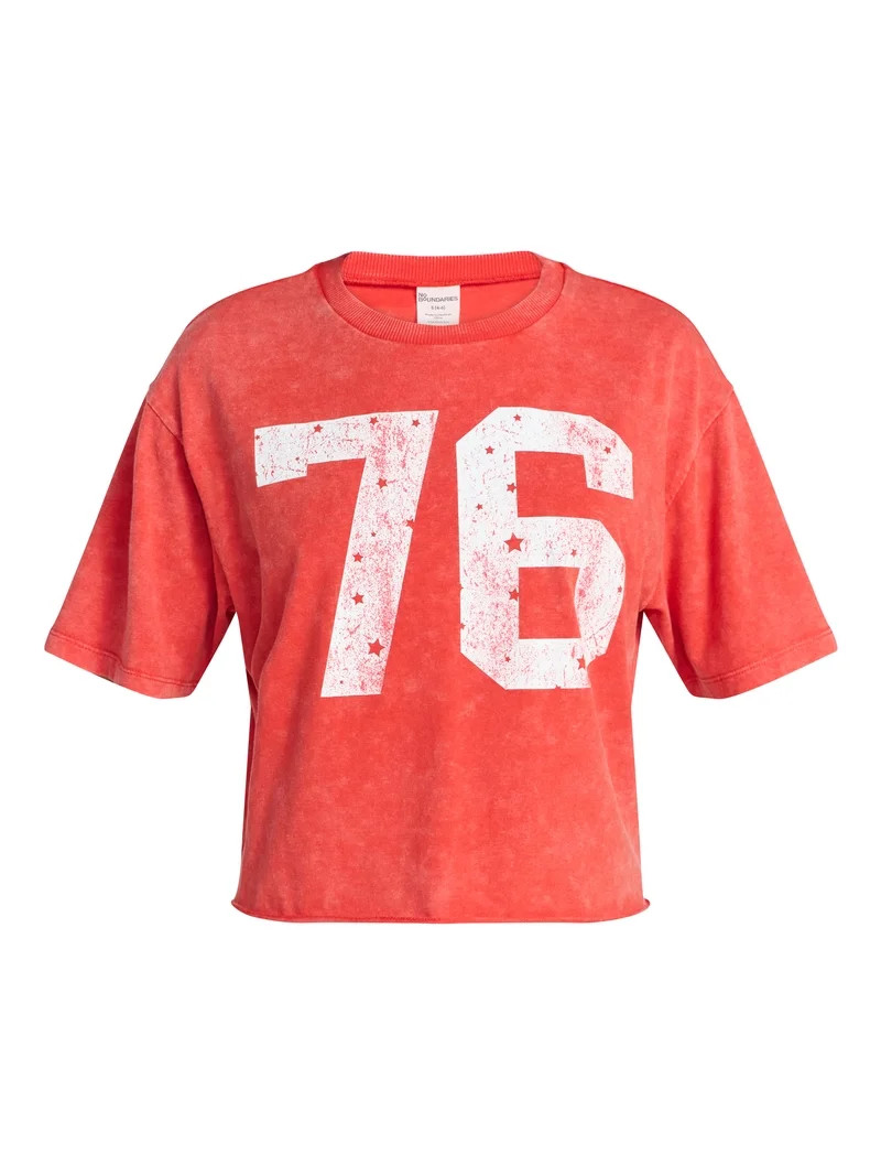 No Boundaries Boxy Cropped Graphic Tee, Women's XXS-XXL | Walmart (US)