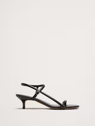 Terzo Leather Kitten-Heel Sandal | Banana Republic (US)