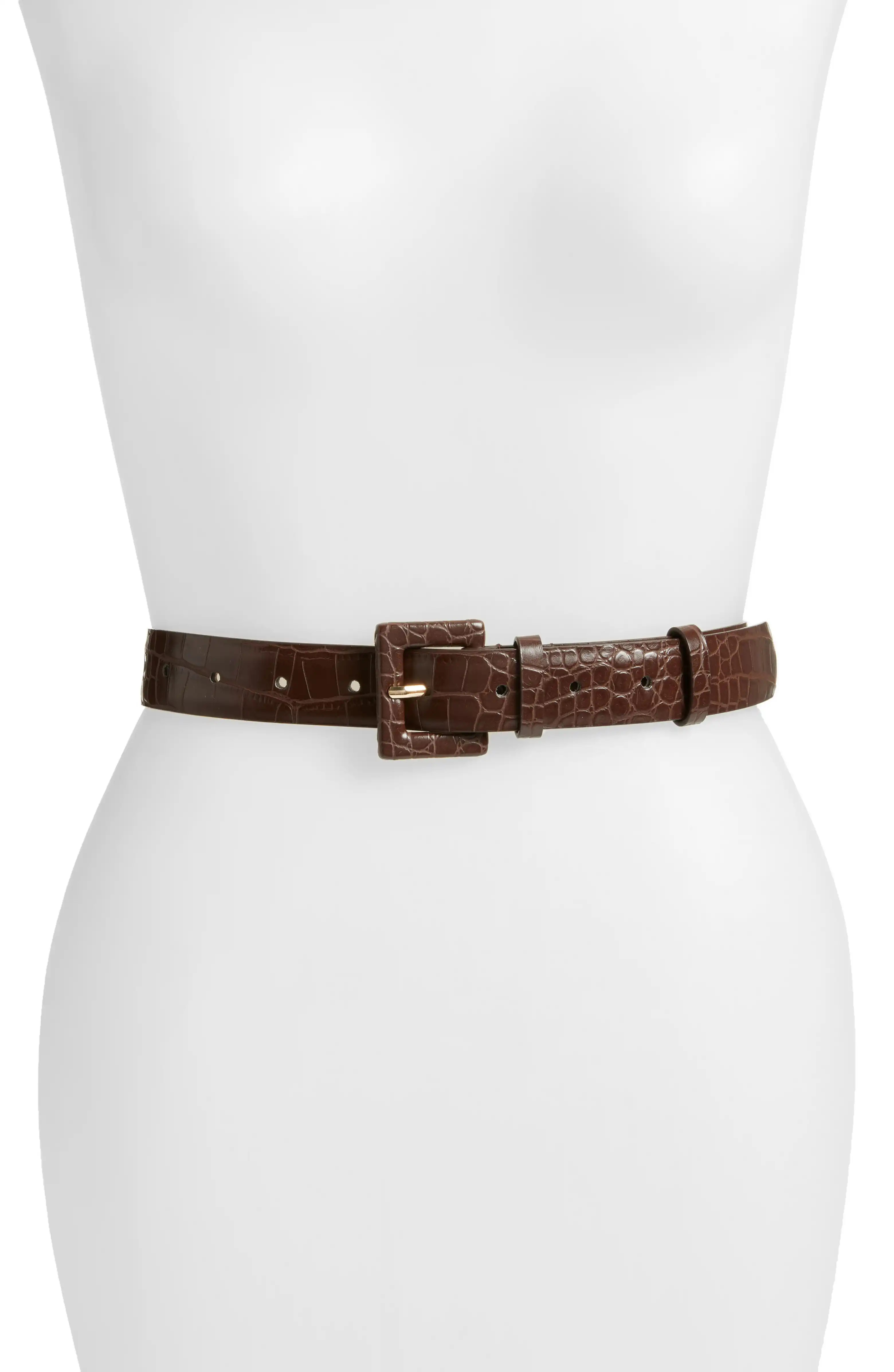 Croc Embossed Faux Leather Belt | Nordstrom