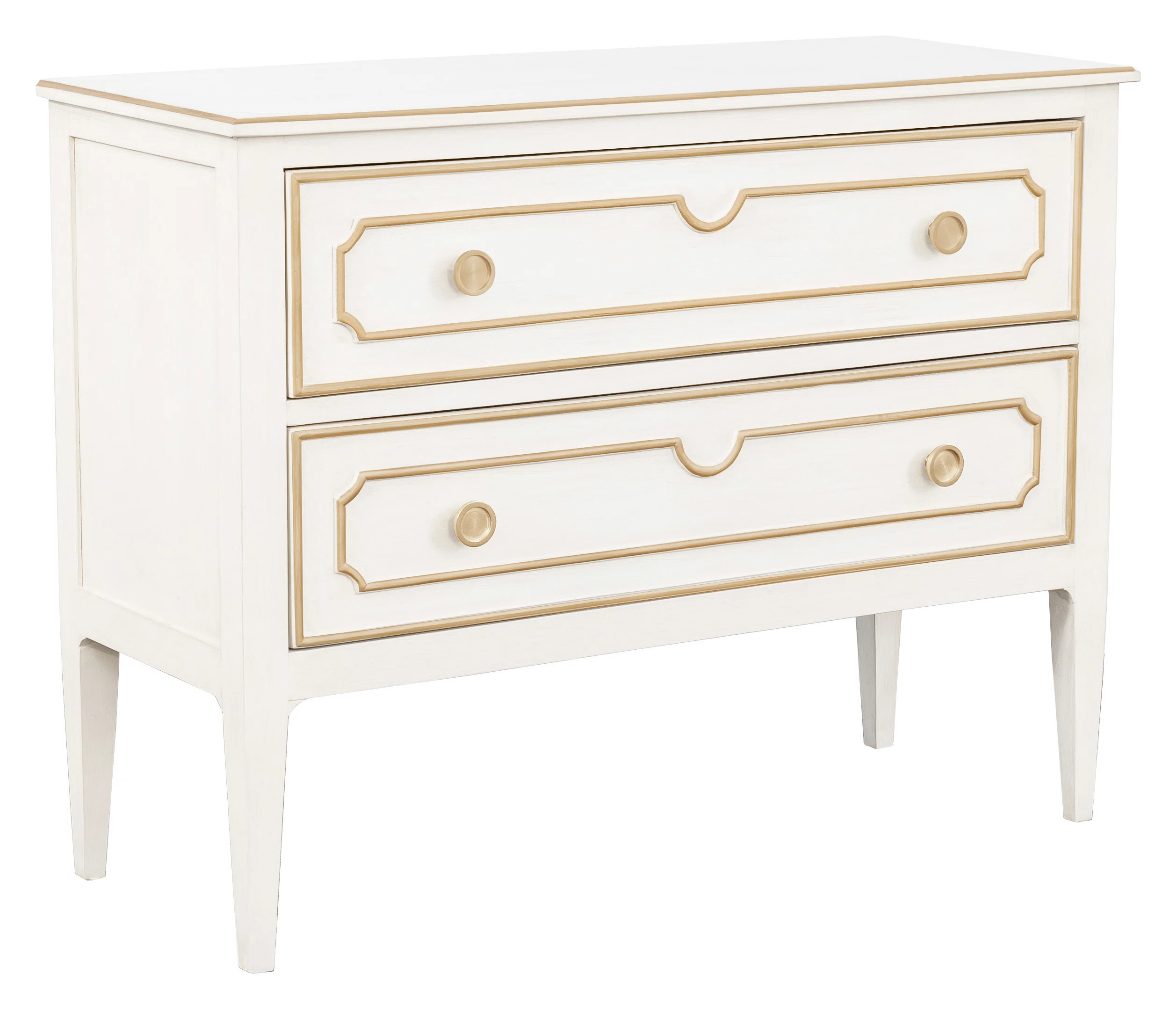 Camille Solid Wood 44'' W 2 - Drawer Dresser | Wayfair North America