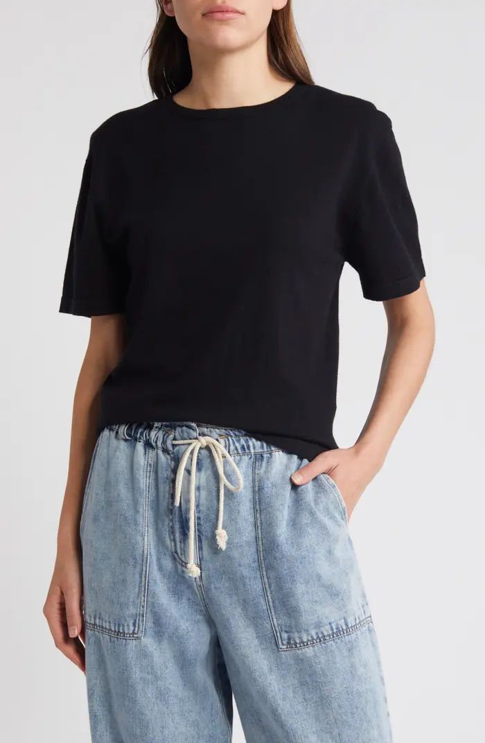 Rails Avery Short Sleeve Cotton & Cashmere Sweater | Nordstrom | Nordstrom