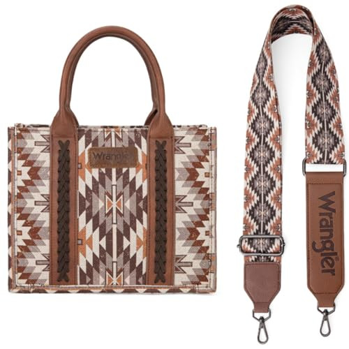Wrangler Tote Bag for Women Boho Aztec Shoulder Purse Top Handle Stachel Handbag WG2213-8120SBR | Amazon (US)