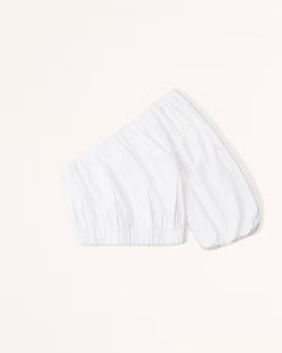 One-Shoulder Linen-Blend Set Top | Abercrombie & Fitch (US)