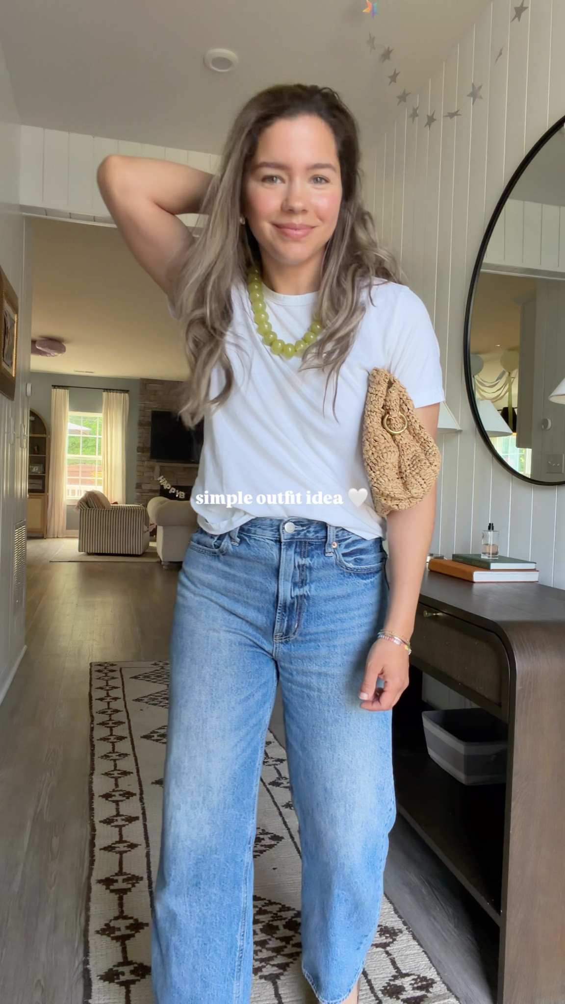 Easy everyday outfit with a pop of color 💚

Casual
Petite
Mom Outfit 

#LTKmomlife #LTKPetite #LTKootd