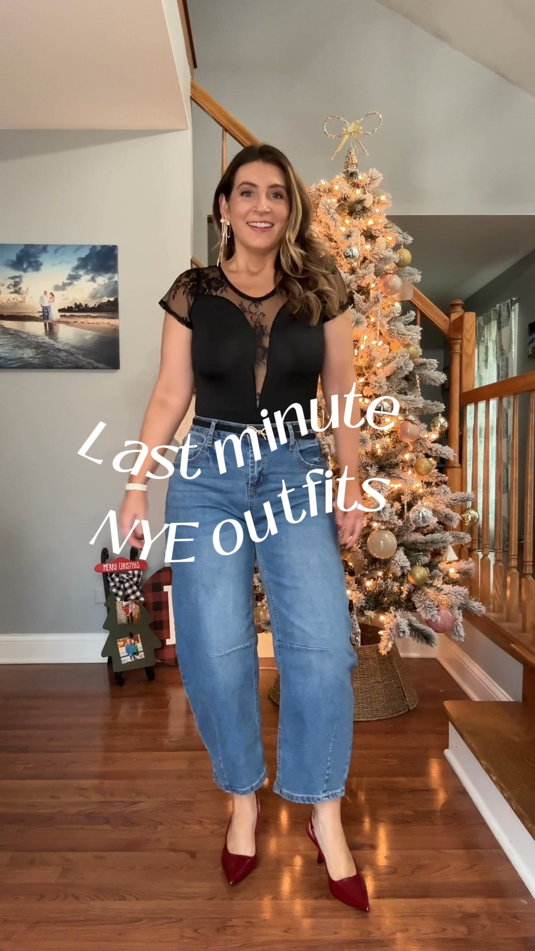 Last Minute NYE Outfits, New Years Eve outfit ideas, holiday outfits, date night outfits, Amazon outfits, Amazon fashion, lace bodysuit, barrel leg jeans, easy outfits 


#LTKFindsUnder50 #LTKWatchNow #LTKStyleTip