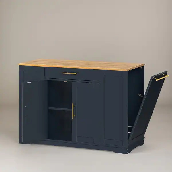 53-inch Rolling Kitchen Island Portable Mobile Kitchen Cart | Bed Bath & Beyond