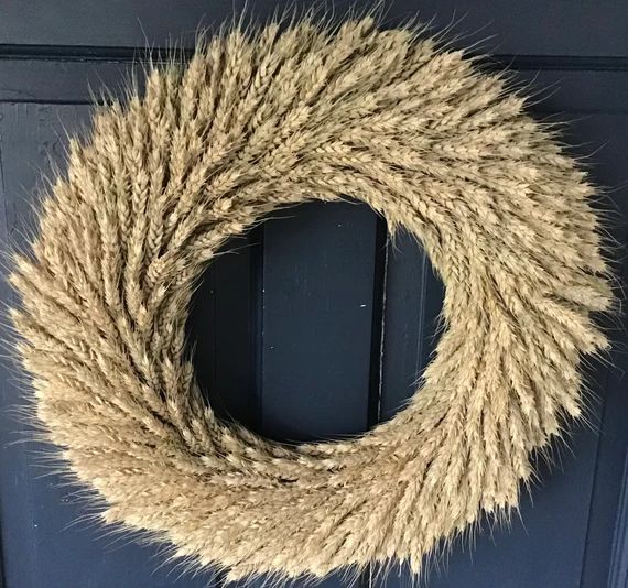 Rustic Natural Dried Wheat Wreath | Etsy | Etsy (US)