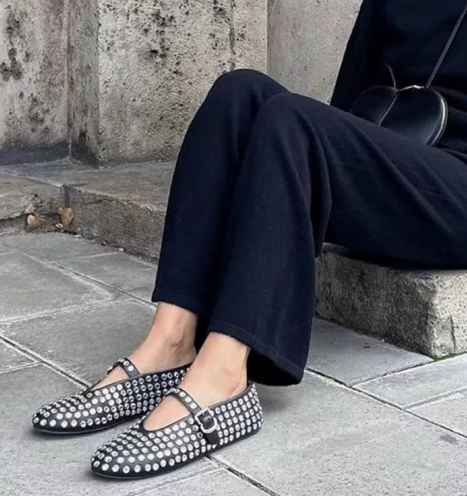 #lookforless
Rhinestone ballet flats Mary Jane’s 

#LTKshoecrush #LTKstyletip #LTKSeasonal