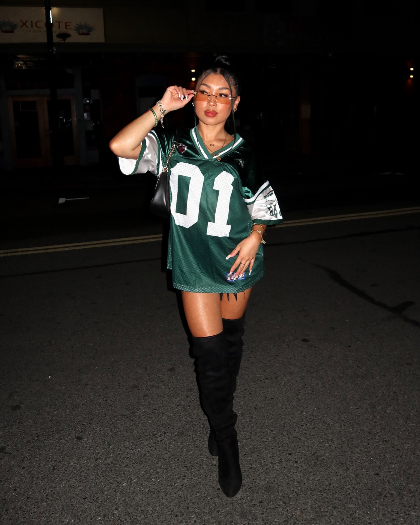 jersey dress with thigh high boots kalianicole on LTK classy thigh high boots outfit