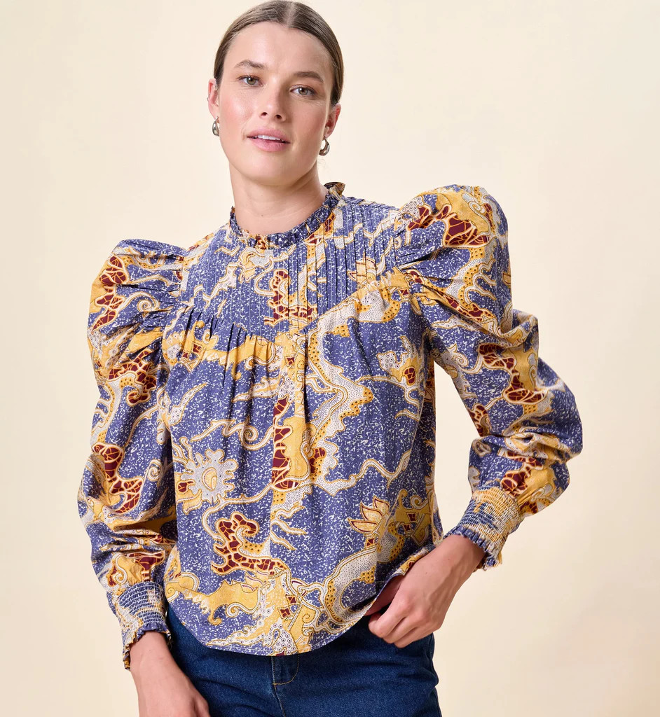 Irina Blouse | Blue Castello | Cleobella