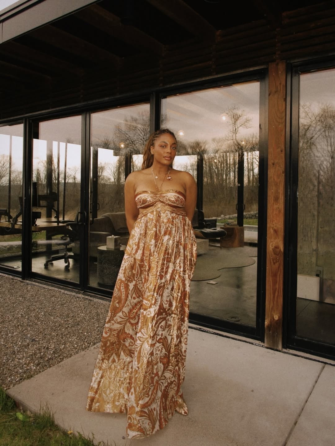 Love this gorgeous gold maxi dress from retrofete! This gold halter neck dress is perfect for the summer season ahead or for a summer wedding guest dress - linking below! … For more links to spring outfits 2026, country concert outfits, spring dresses, date night outfits, vacation outfits beach, business casual workwear, work outfts, travel outfits, follow me on LTK! ✨

#LTKootd #LTKWedding #LTKgrwm