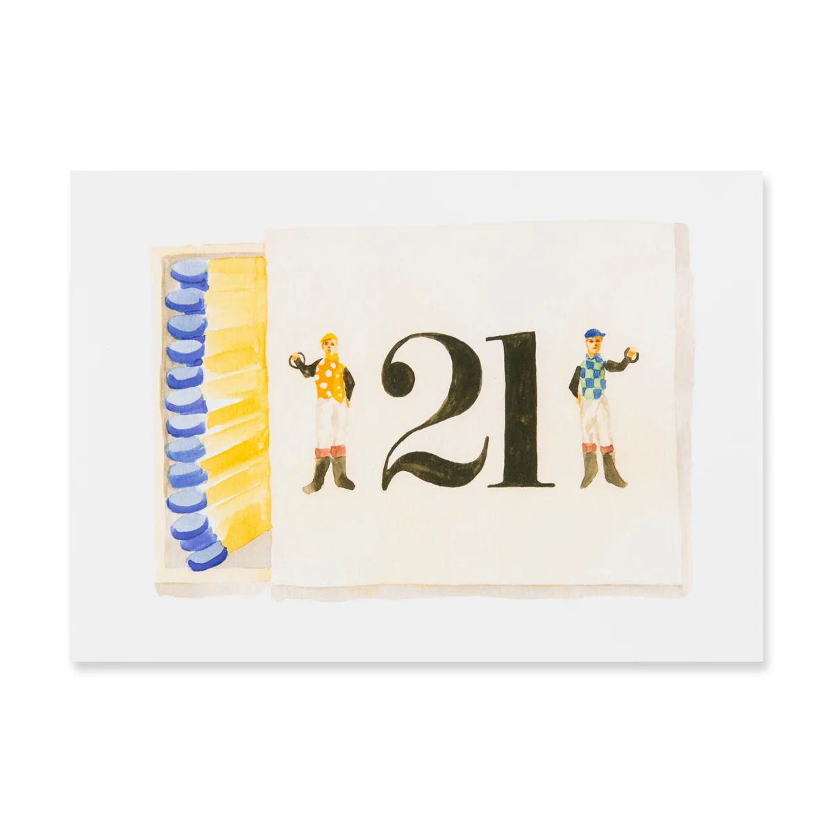Club 21 Matchbook Watercolor Print | Furbish Studio