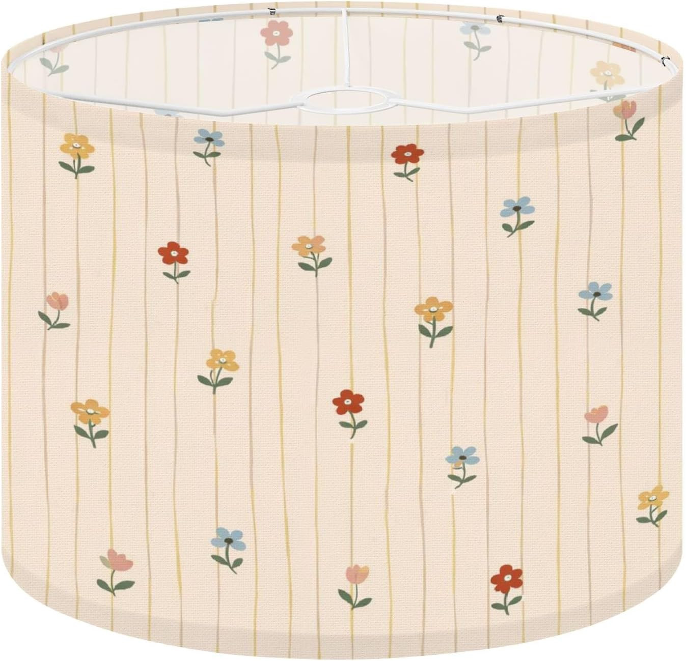 Boho Drum Lamp Shades - 11" x 11" x 8.9" Cute hand drawn ditsy seamless pattern pin stripes color... | Amazon (US)