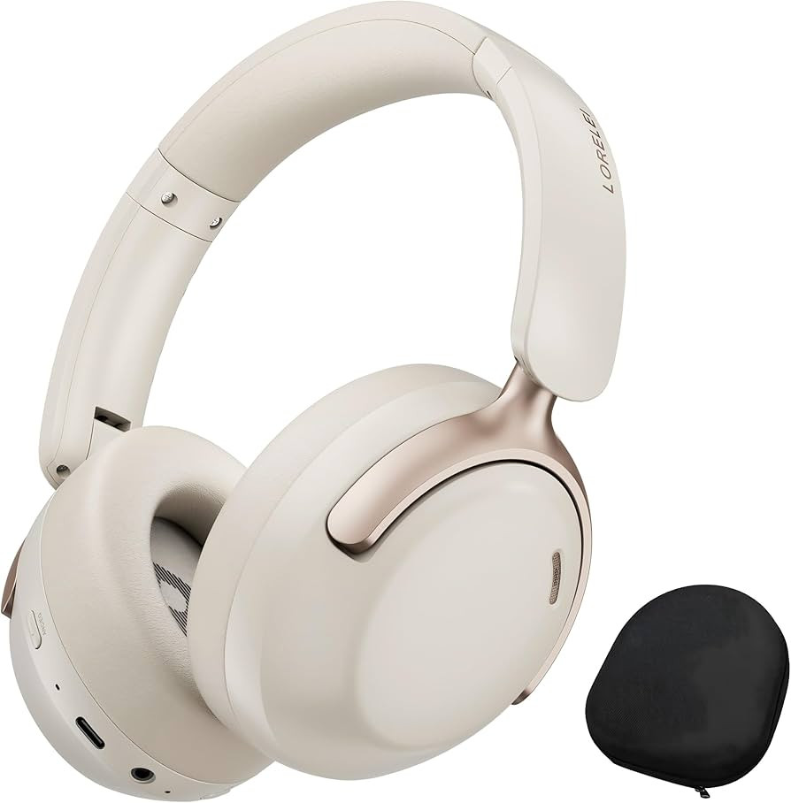 LORELEI QC30 Hybrid Active Noise Cancelling Headphones,Over-Ear Wireless Bluetooth,Beige Protein ... | Amazon (US)