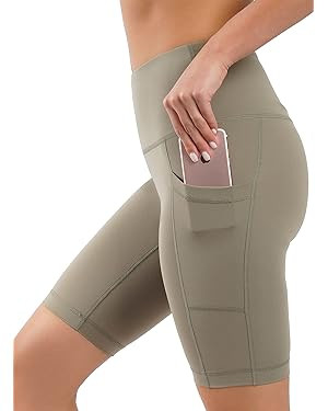 Yogalicious High Waist Squat Proof Side Pocket Biker Shorts - 3.5", 5", 7", 9"       Send to Logi... | Amazon (US)