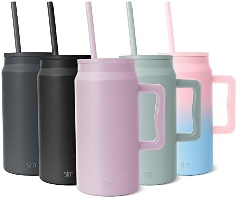 Simple Modern 40 oz Tumbler with Handle and Straw Lid | Insulated Reusable Stainless Steel Water ... | Amazon (US)
