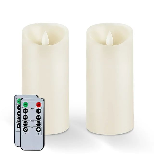 Homemory Battery Operated Wax LED Candles, Flickering Flameless Candles with Remote and Timers, A... | Walmart (US)