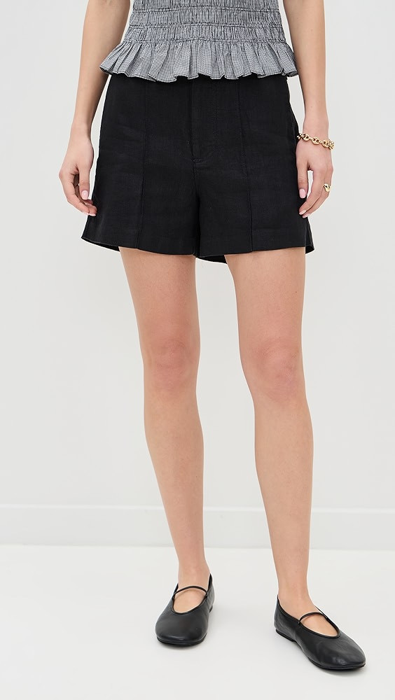 Madewell Pintucked Shorts in 100% Linen | Shopbop | Shopbop