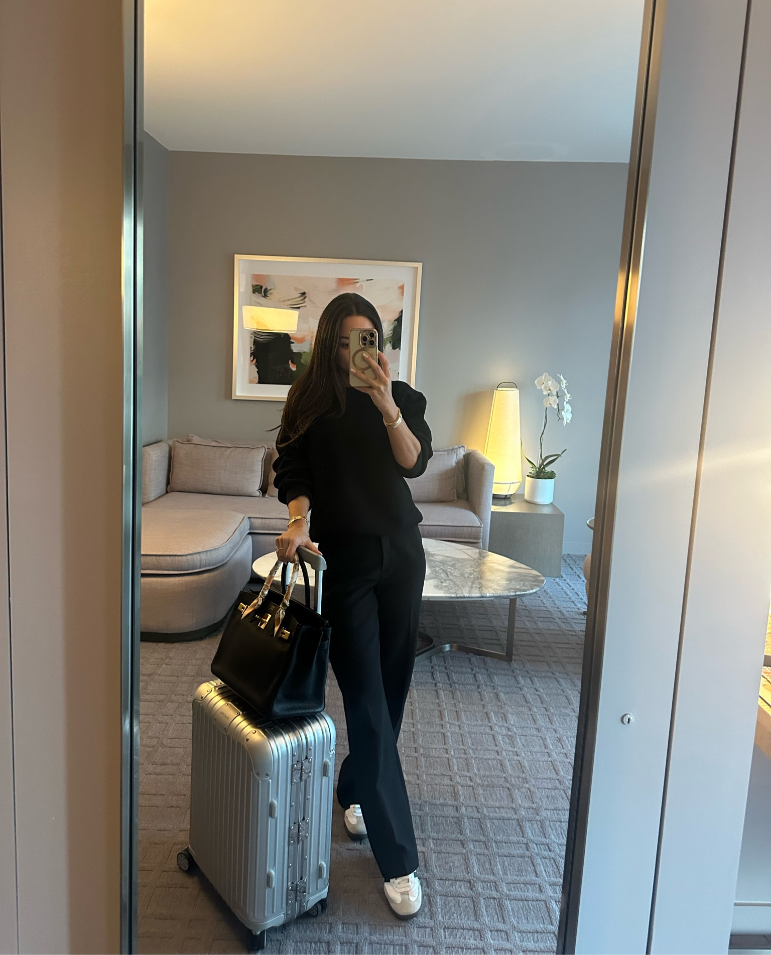 Airport Outfit 
Sweatshirt XS
T shirt - small (I sized up)
Pants 0 

#LTKStyleTip #LTKTravel #LTKActive