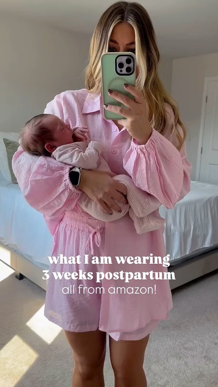 All my outfits I wore three weeks postpartum all from Amazon  All nursing friendly too!

YAY FOR AMAZON FINDS!

Sizes ordered (I’m 5’4, 147lbs, 3 weeks postpartum) 
Pink linen set- M
Teal two piece set- M
yellow linen set- M
Two tone grey set- S
Blue and white long sleeve set- M
Beige two piece set- L

#amazonfashion #amazondress #amazondresses #amazonmaternity #pregancyoutfitideas #pregnantfashion #pregnantstyle #founditonamazon #outfitideas #pregnancy #pregnantoutfits #maternityoutfits #postpartum #postpartumoutfits #amazonoutfits #amazonoutfitinspo

#LTKBump #LTKVideo #LTKU