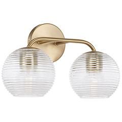 Capital Lighting Dolan 2 Light Vanity Matte Brass | Lamps Plus