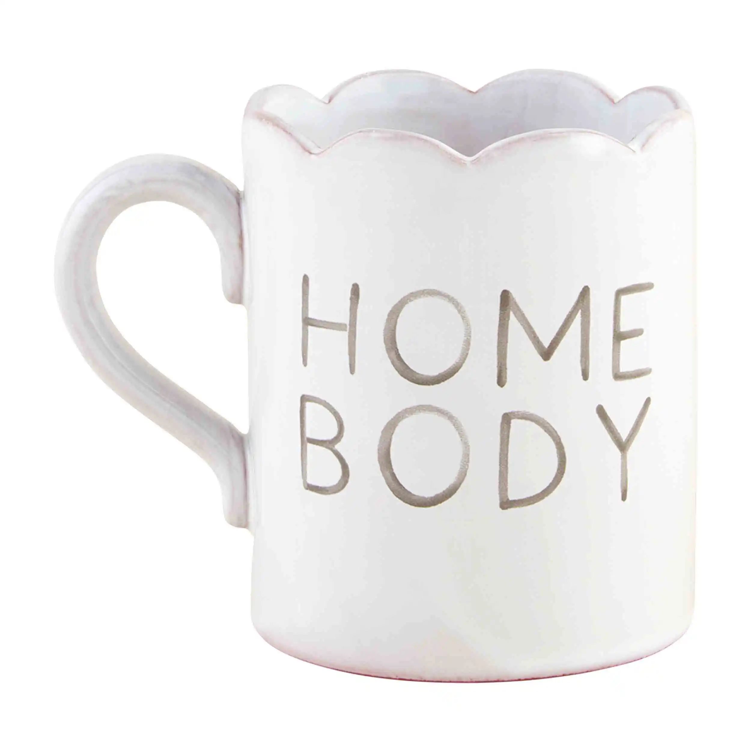 Homebody Scalloped Coffee Mug | Mud Pie (US)