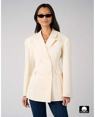 Women's Double Breasted Cinched Waist Blazer | Macy's