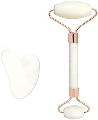 TSEED Jade Facial Roller & Gua Sha Set Beauty Massage Tool, for Face, Neck and Eye Treatment, Ski... | Amazon (US)